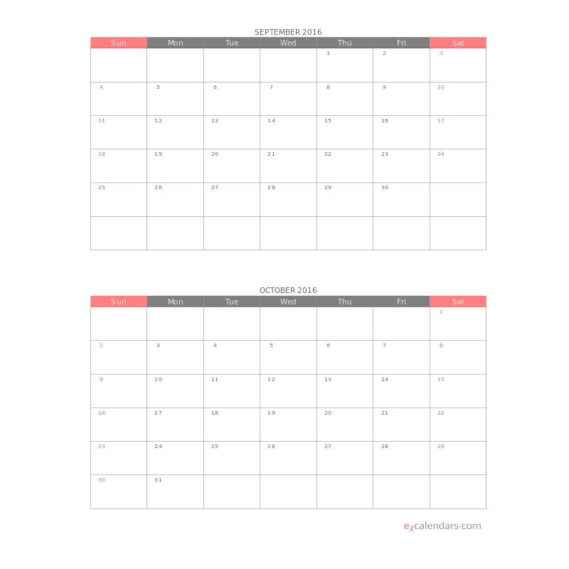 Flexible three month planning calendar EzCalendars