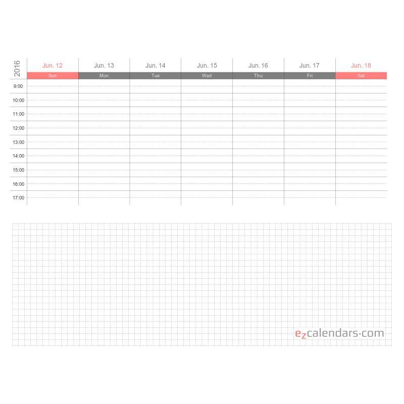 Free Printable Weekly Calendar With Time Slots 2020